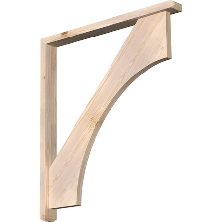 Westlake Craftsman Smooth Bracket W/ Offset Brace, Douglas Fir, 3 1/2W X 36D X 40H